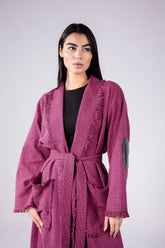 The eve manteau in burgundy